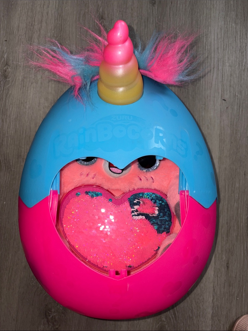 Rainbocorns Hatchling Plush Egg - Pink & Blue
